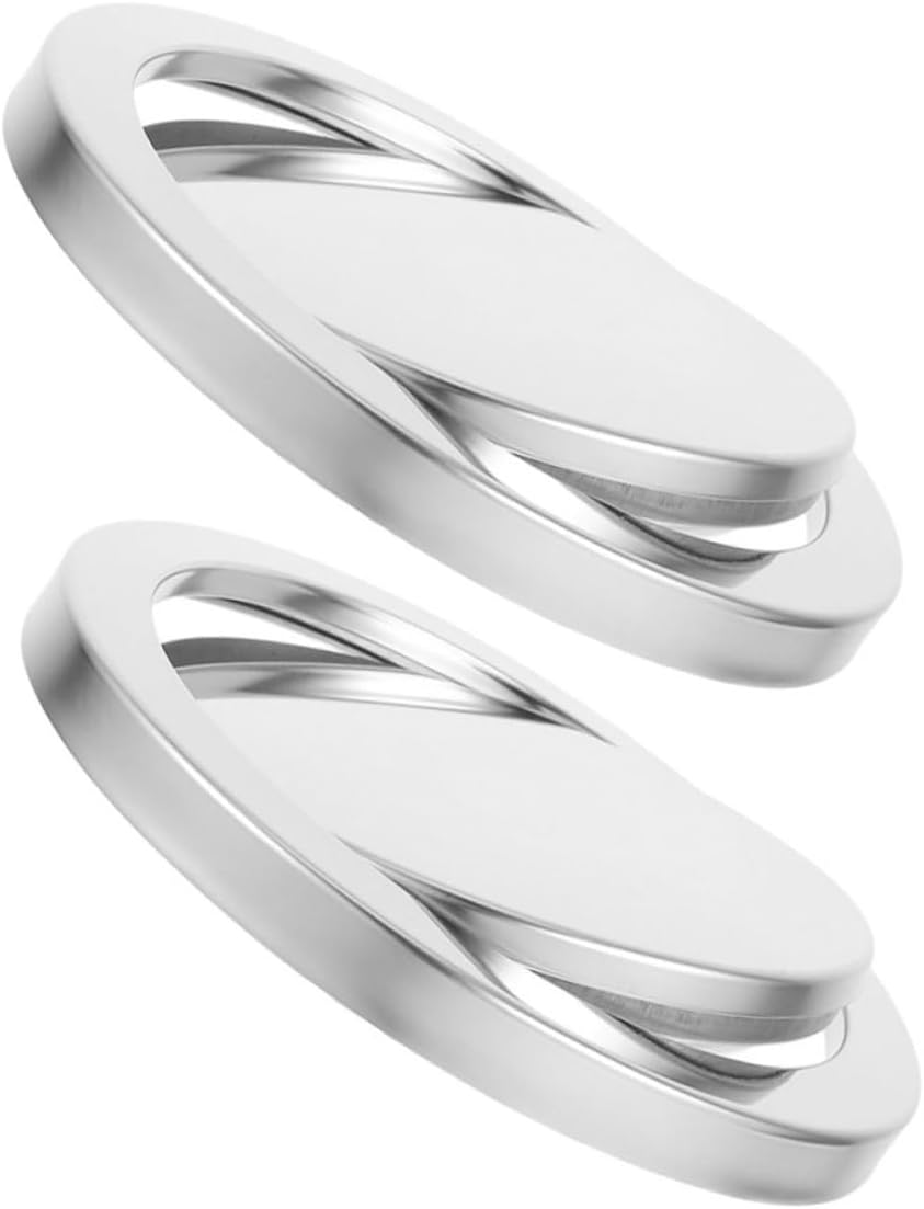 2pcs Stainless Steel Swing Trash Can Lid, Embedded Countertop Flap Cover for 21.5-24cm Opening, Drop-in Flush Trash Bin Replacement Lid for Kitchen and Bathroom