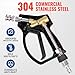 YAMATIC Stainless Steel Short Pressure Washer Gun 5800 PSI with Swivel 3/8