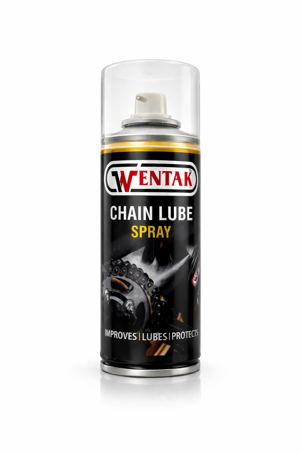 WENTAK Chain Lube Aerosol Spray 150ml | Chain Lubricant for Bike, Motorcycle & Car | Lubricates Chain & Sprockets | Anti-Rust, Anti-Sling, Corrosion Protection | Prevents Chain Breakage-image-21