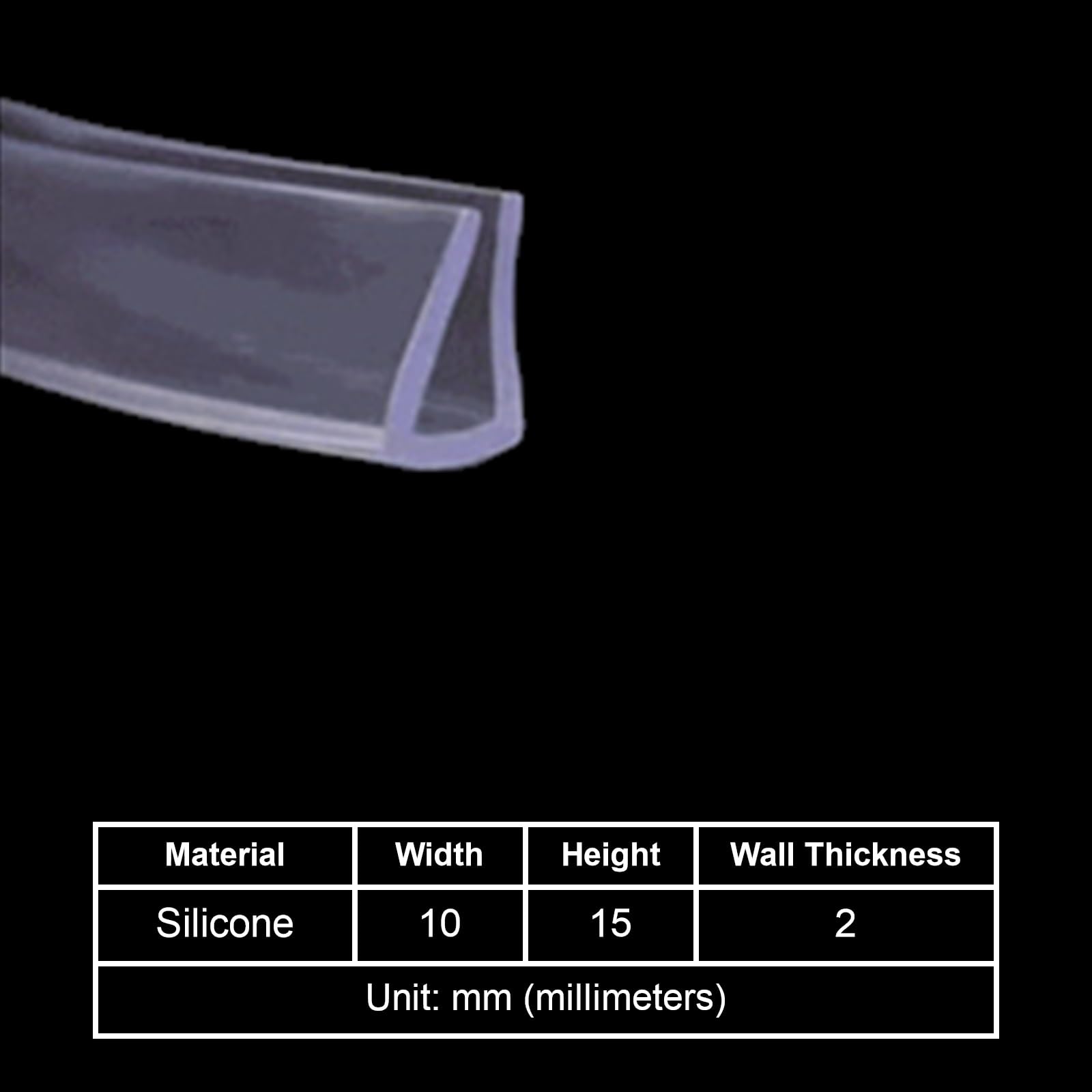 Klemmprofil FüR Glastische U-FöRmige Transparente,Transparenter U-FöRmiger Glaskantenschutz,Wasserfeste Und Schmutzabweisende,Geeignet FüR Glastische,Regale,TüRen,Fenster Und HolzmöBel