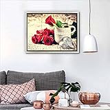 ➽【KITS DE PEINTURE AU DIAMANT】： Le paquet est livré avec une toile de lin, des diamants, un ensemble d'outils, de l'argile. Veuillez noter que la peinture au diamant complet n'inclut pas le cadre.