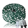 Kaireey Christmas Rope Lights,1000LED/328Ft Outdoor Decorative String Strobe with 8 Modes/Remote/IP67 Waterproof/Timer/Memory Function for Xmas Holiday/Wedding/Party/DIY/Garden/Patio/Atmosphere Decor