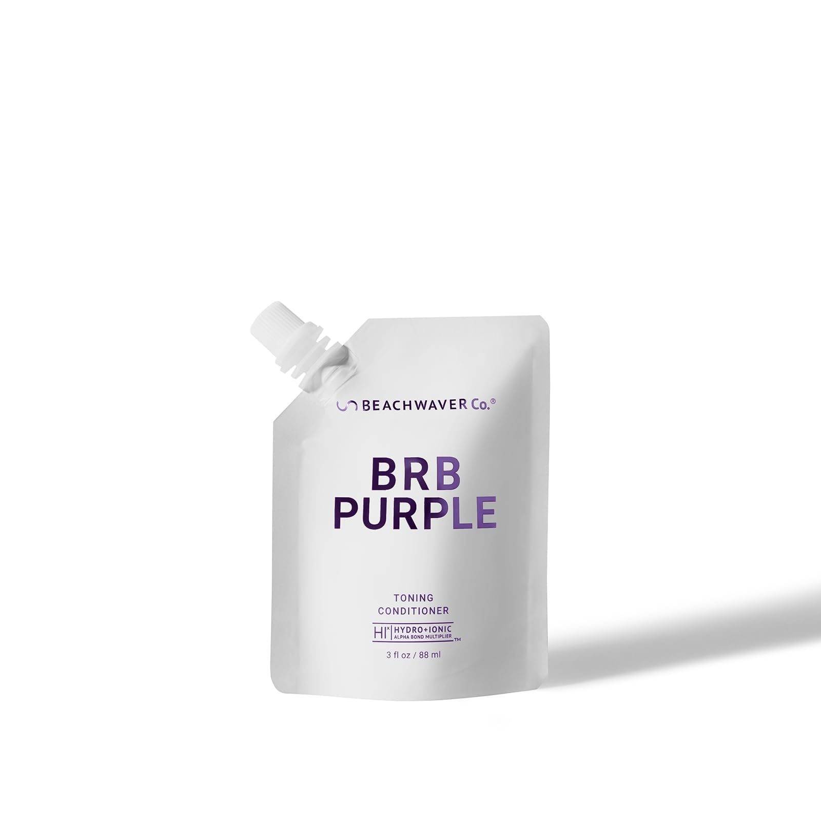 The Beachwaver Co. BRB Blonde Purple Conditioner - Travel Size (3 Oz) | Anti-Brass Toning Conditioner w/HiX Vegan Bond Multipliers | Moisturizing Sulfate-Free Formula for Blonde & Grey Hair