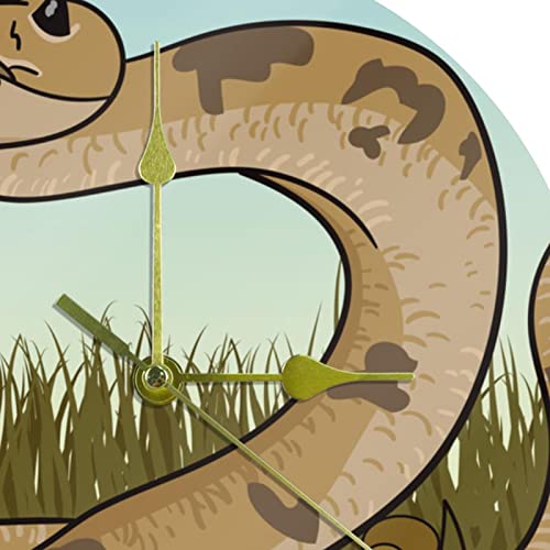 Horloge murale silencieuse serpent marron sans tic-tac à piles - 3
