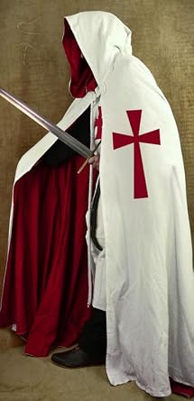 SUNLEXA Templar Knight Cloak Halloween Costumes Monk Renaissance Medieval Wizard Knight Templar Tunic Tabard Surcoat LARP