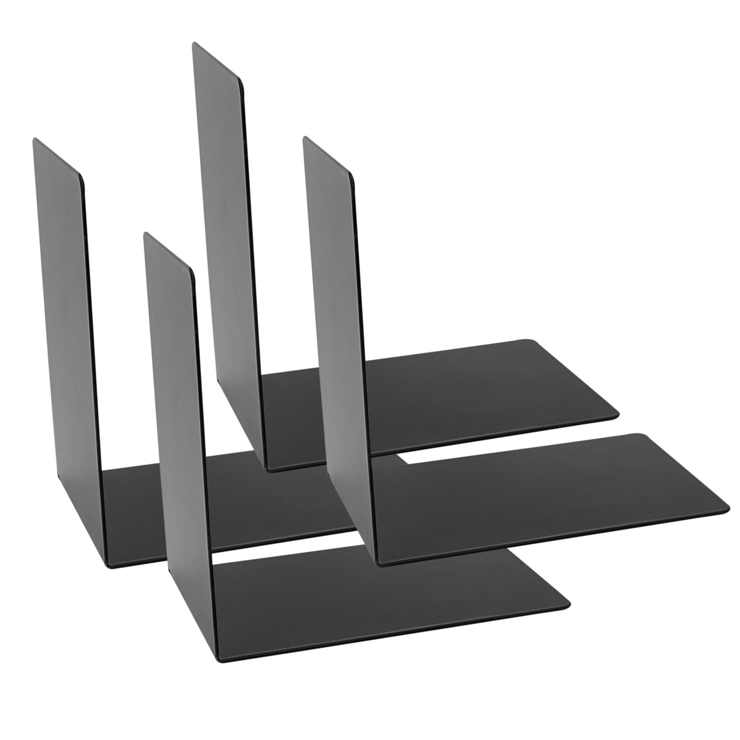 Idena Fermalibri in Metallo Nero 14x14x8,5 cm Porta Libri per Librerie