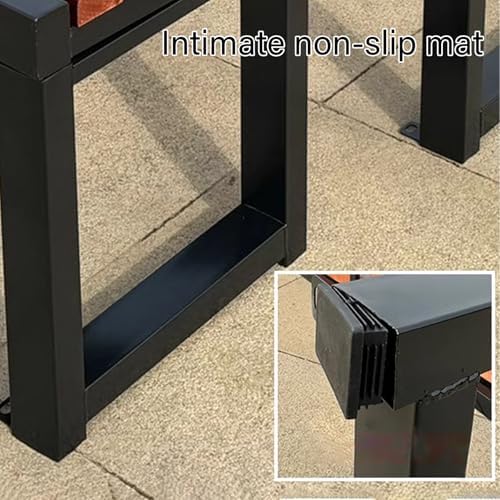 Weatherproof Pine Wood Bench with Cast Iron Legs for Outdoor Patio, Park, or Yard - 800lb Capacity, Durable Garden Seating, Stylish Backyard Furniture