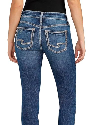 Silver Jeans Co. Women's Britt Low Rise Curvy Fit Straight Leg Jeans4