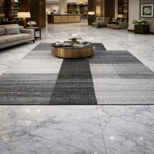 Alfombra fácil cuidado gris para sala de estar Rururug 80x200 cm lavable 2