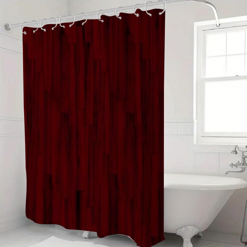 Rideau de douche bordeaux pour salle de bains moderne et chaleureuse
