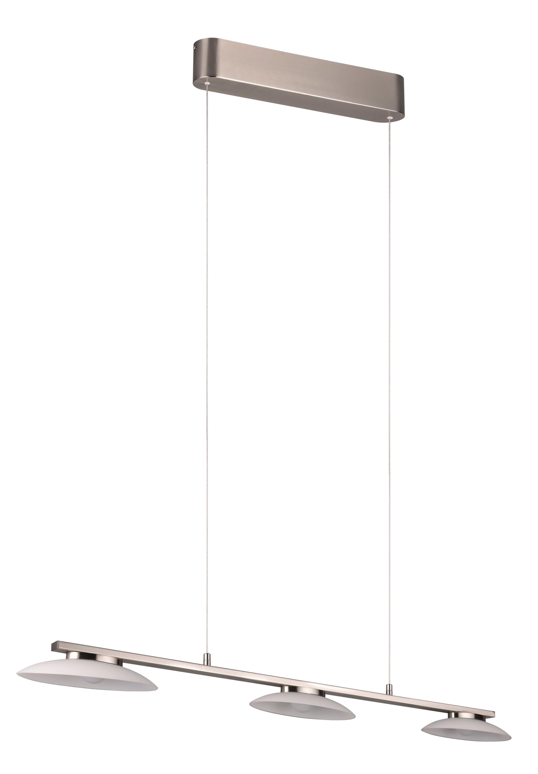 Trio Leuchten LED Pendelleuchte Merton 343610307, Metall Nickel  