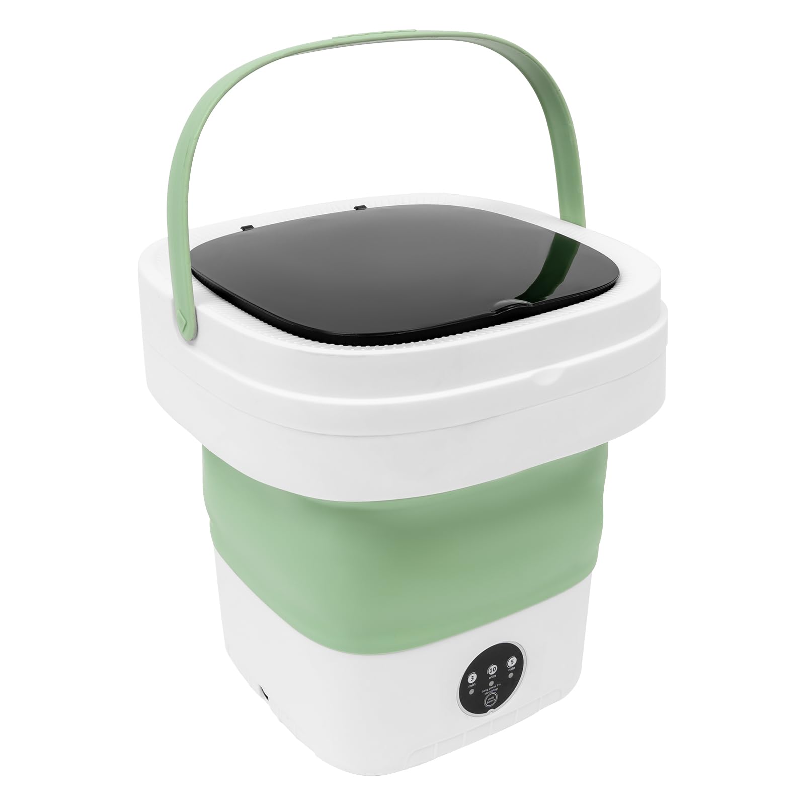 Mini lavatrice, 12 l, 1,8 kg, pieghevole, con centrifuga, portatile, piccola lavatrice da viaggio per calze, biancheria intima, abbigliamento per bambini, touring, dormitorio (verde)
