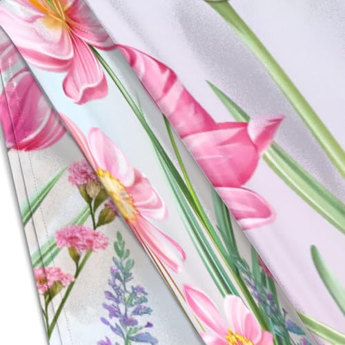 Fronha de cetim floral de flor rosa para cabelo e pele tamanho padrão fronha de seda seda macia ceti