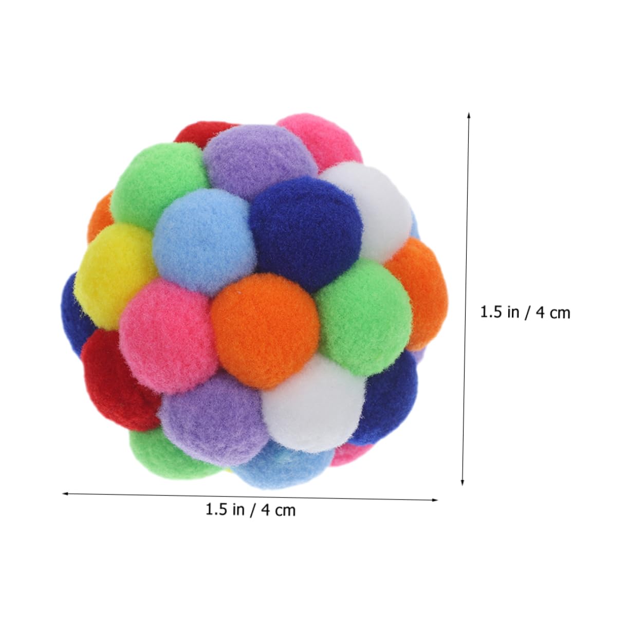 SUPVOX 4 Balles Jouets pour Chats D'intérieur en Peluche Interactive avec Clochette, 4pcs, pour Chatons, Stimule Le Jeu Griffage des Pattes