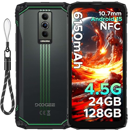 DOOGEE Blade10 Energy Movil irrompible 4.5G, 24GBRAM+128GBROM (TF 2TB) 6,56'HD Android 15 Teléfono...