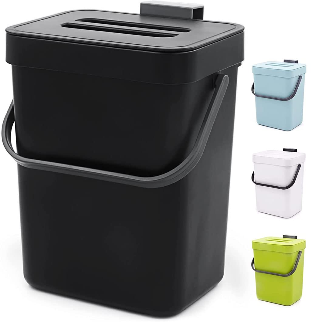 Buy Kitchen Compost Bin,FININA Small Countertop T Can with Lid Under
