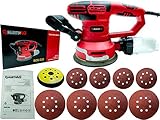 lijadora excentrica 150 mm Perfecto para superficies planas y estructuradas. Ideal para lijar maderas blandas y duras, todos los materiales de madera, pinturas y barnices, masas endurecidas.