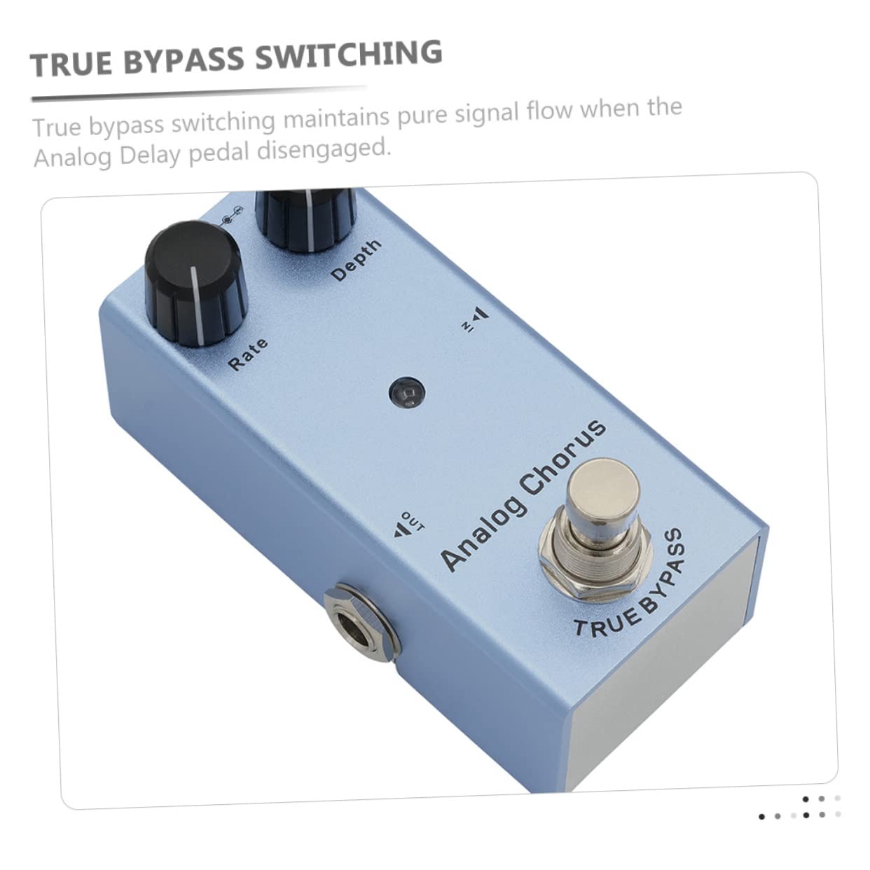 ibasenice Stable Reliable Sky Blue Guitar Effects Pedal Mini Effector Chorus Distortion Effects