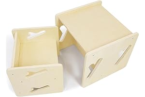 Montessori Table and Chairs for Toddlers 1-3 - Wooden and Durable