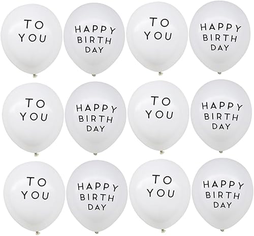 Vista 11 de Gadpiparty Juego de 12 globos de látex, 100 globos de letras "Happy Birthday" "to You" para decoraciones
