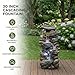 Outdoor Water Fountain Large - Stone Fountains with LED Light for Patio Yard Garden Backyard Decking Outdoor or Entryway Decor 30''
