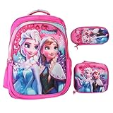 Kit Mochila Infantil De Costas Feminina + Lancheira + Estojo