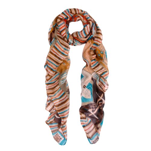 Multi Color Aztec Tribal Style Scarf