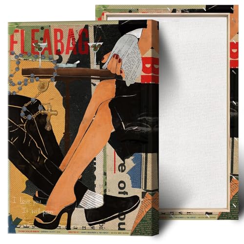 Dcvjiy Poster coloré rétro tendance sur toile avec inscription « I Love You Is Will Pass » - Décoration murale de bar funky - Impression esthétique - Blanc - 40,6 x 61 cm