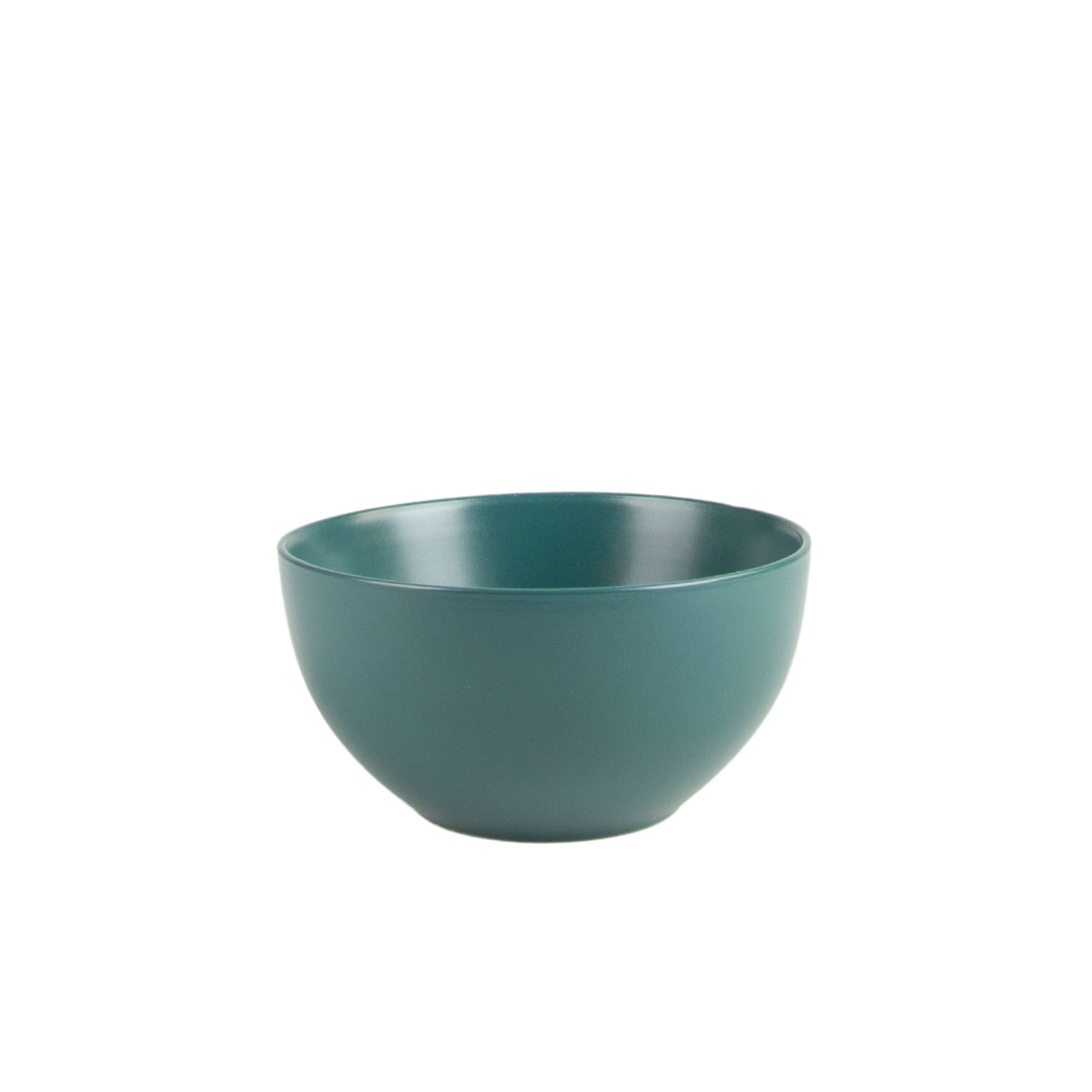 Display 6 Piece 6 Inch 24oz Stoneware Cereal Bowl Set In Hunter Green - View #2