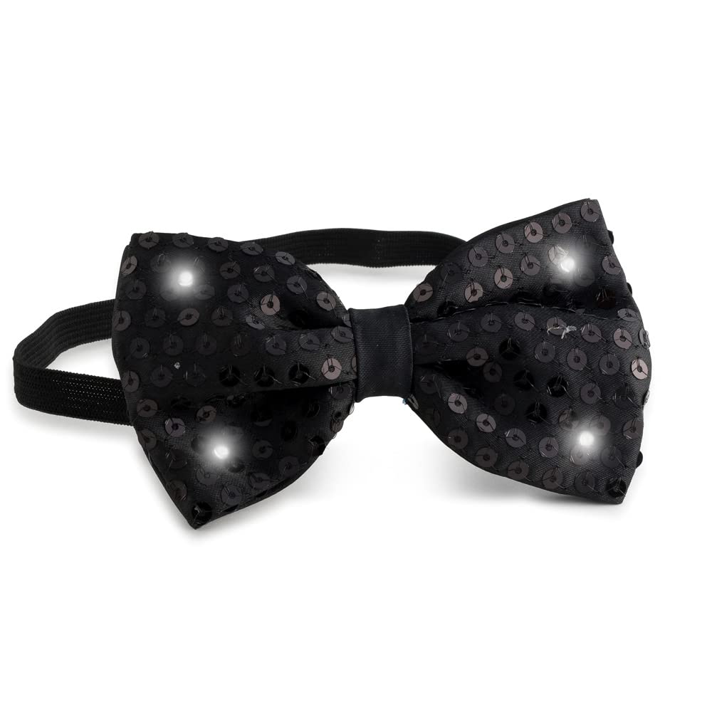 Dress Up America Sequin Bow Tie with LED Flashing Lights - Beautiful Dress Up Set for Role Play