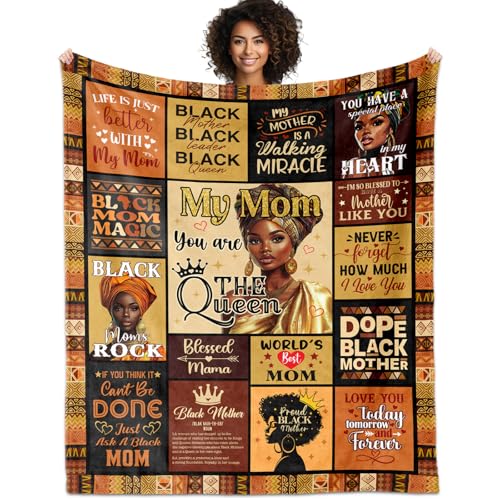 YHIKOUY African American Gifts for Mom Blanket 60