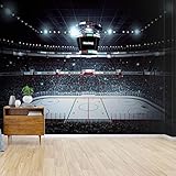 Kanworse Hockey Arena Canvas Print Wallpaper Wall Mural Self Adhesive Peel & Stick Wallpaper Home Craft Wall Decal Wall Poster Sticker for Living Room