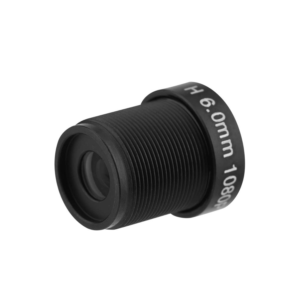 6mm CCTV Camera Lens, M12*0.5, Grandangolo, Fisso, Black, Supporto IR, 58° Vision, 2 Milioni di Pixel