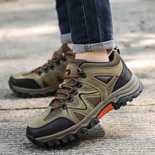 Men’s Outdoor Hiking Shoes Waterproof Non-Slip Low-Top Hiking Sneakers Durable Trail Walking Shoes for Travel Adventure2