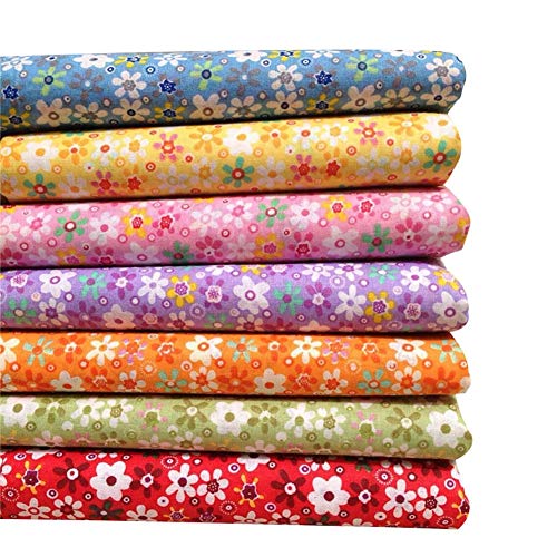 Lot de 7 tissus en coton à motif floral Cover
