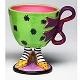 Appletree 4-3/4-Inch Sugar High Social by Babs Ceramic Mug with purple bow