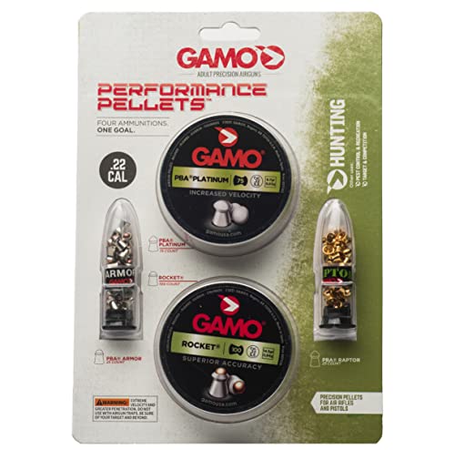 Gamo 63209285554 High Performance Airgun Pellets Combo Pack, .22 Caliber