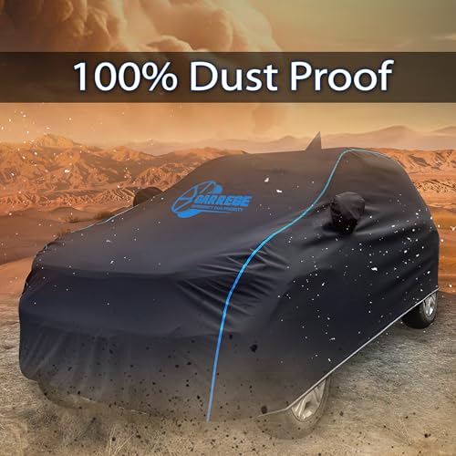Image of 100% Waterproof Car Cover for Tata Punch Ev - Black, All-Weather & Animals Nail Protection with Mirror & Antenna Pockets | Premium Washable Fabric | Custom Fit