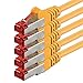 Produktbild 1aTTack.de 5X 5m - Cat 6 Netzwerk-Kabel Patch-Kabel Cat6 RJ45 SFTP - Gelb
