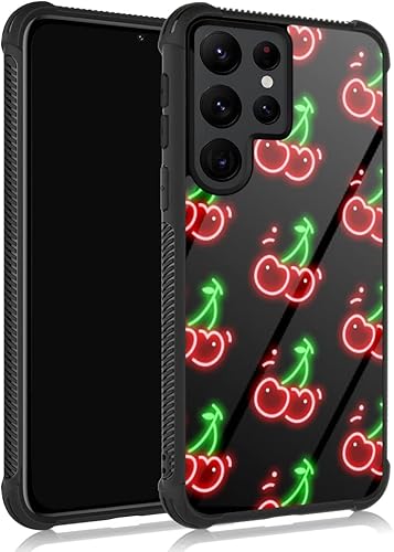 Funda compatible con Samsung Galaxy S22 Ultra, patrón trasero negro con esquinas que absorben los golpes, diseño de TPU suave, funda protectora