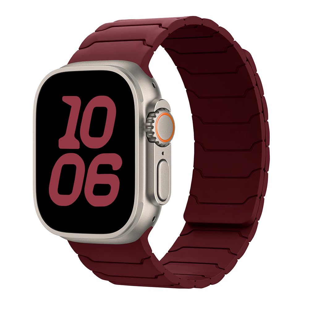 Printme Silicone Sport Magnetic Band Compatible with Apple Watch 42 mm 44 mm 45 mm 46 mm 49 mm, Adjustable Strap for iWatch Series SE Series 1-8, Ultra 2/3-picture-29