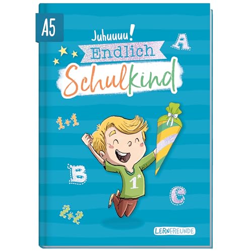 Endlich Schulkind! A5 Erinnerungsalbum zur Einschulung für Jungen by...