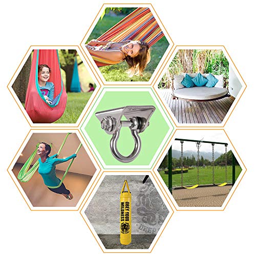 image for WAREMAID Set of 2 Heavy Duty 180° Swing Hangers, Stainless Steel Swin