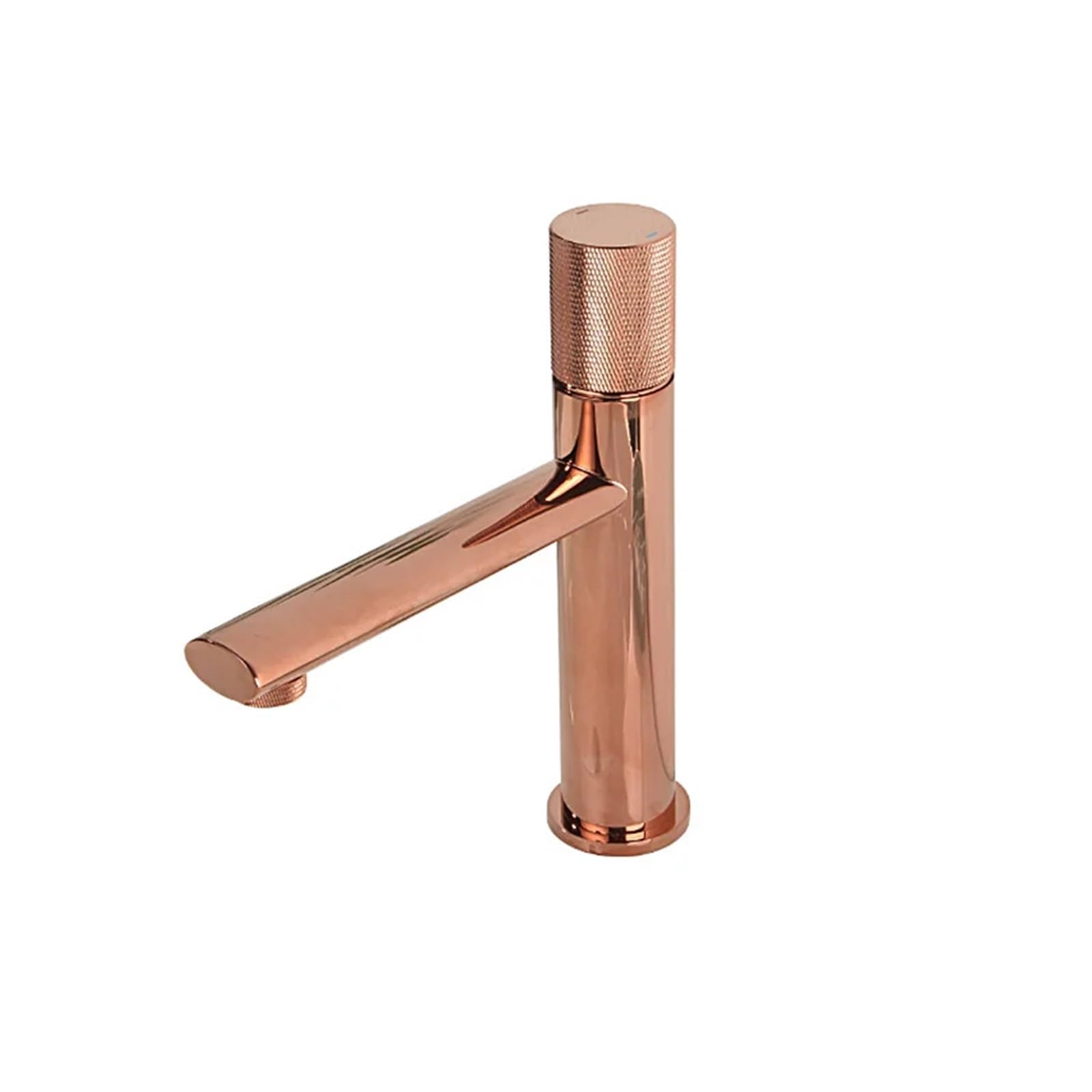 Robinet de lavabo anti-éclaboussure en laiton noir et or rose brossé