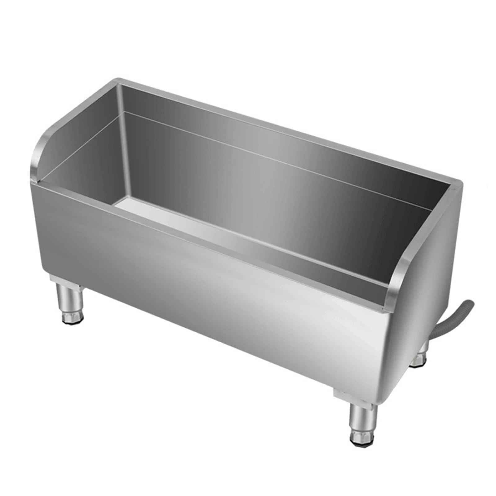 ASerZenith Commercial Floor Mop Sink,Stainless Steel Mop Service Basin,Utility Mop Bucket,Indoor Outdoor Floor-Standing Sink,Laundry Room Slop Sink,Mop Sink With Drainage For Kitchen Bus,120Cm/47.2In
