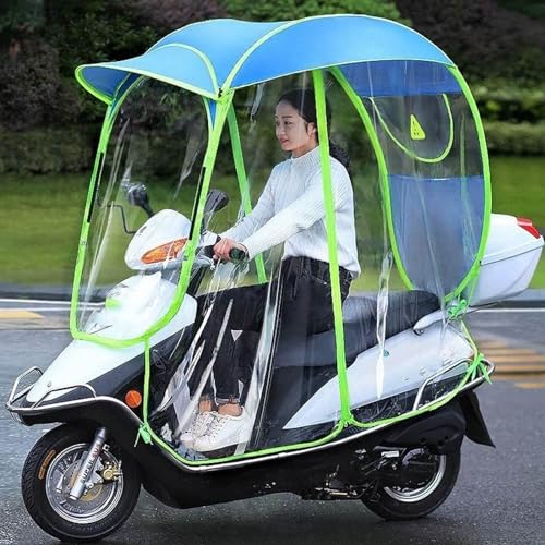 Auvent Transparent Entièrement Fermé pour Voiture Électrique, Housse De Pluie pour Moto, Moteur Universel, Scooter, Pare-Soleil pour Vélo, Parapluie Imperméable