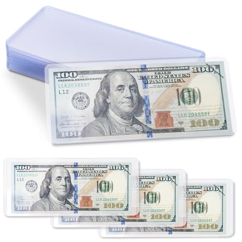 30 Protectores transparentes para billetes de plástico rígido miniatura 1