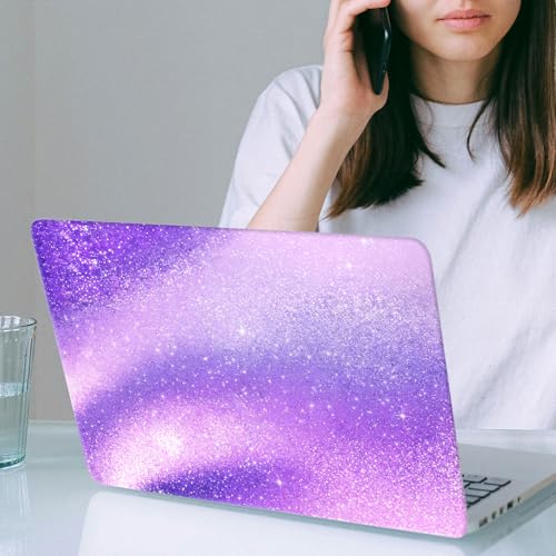 Funda MacBook Air A3114 diseño ligero elegante morado lavanda purpurina Berkin Arts 5