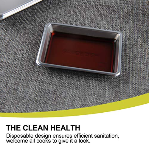 Hemoton 100Pcs Disposable Sauce Dishes Seasoning Dishes Sushi Dipping Bowl Saucers Bowl Mini Appetizer Plates #TOP6