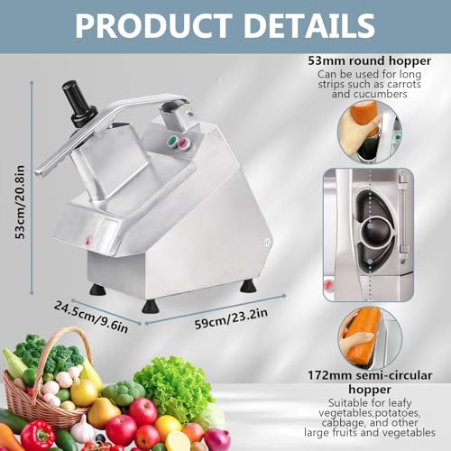 Cortadora comercial multifuncional de vegetales 550W miniatura 4